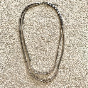 Long Necklace with Crystals